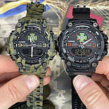 Тактичний багатофункціональний годинник Patriot 001 Camo Green ДПС України + Коробка Camo, фото 10