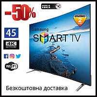 Samsung Smart TV 4K телевізор 2024 рік Ultra HD, LED, IPTV, T2 45 дюйми WIFI Збірка Корея Самсунг Андроїд 13