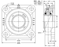 Подшипник в корпусе W210-50mm (PER.W210RPPB55-F-A) PEER