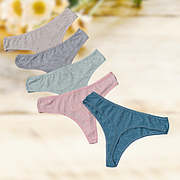 Набір стрінгів бавовна Упаковка 5 шт Розміри 2XL 3XL 4XL