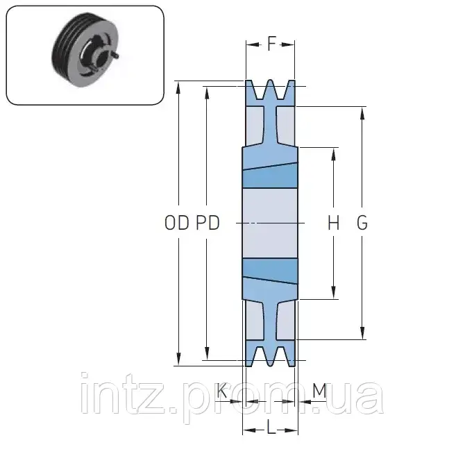 Шкив PHP 2SPA200TB SKF - фото 1 - id-p2132141663