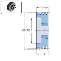 Шкив PHP 2SPA125TB SKF