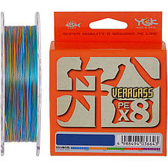 Шнур YGK Veragass Fune X8 - 100m connect #0.6/5.2kg 10m x 5 colors