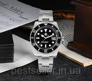 SAN MARTIN SN0017-G-B BLACK 40.5MM SEIKO NH35A 20ATM(200M) в стиле