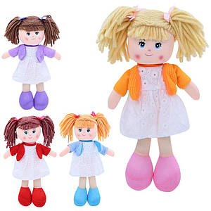 Лялька 1-27-35 (60шт) м'яконабивна, 33см, петелька, мікс кольорів, у пакеті, 11-33-7см