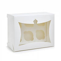 Картонна коробка для капкейків із вікном на 6 шт., 240*180*90