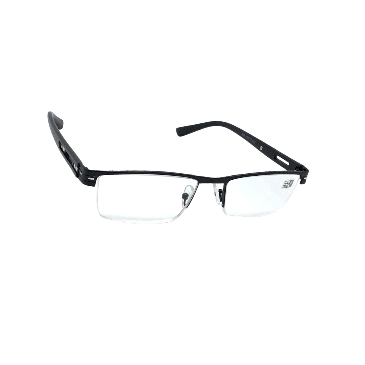 Напівоправні універсальні металеві окуляри 999 з білою лінзою