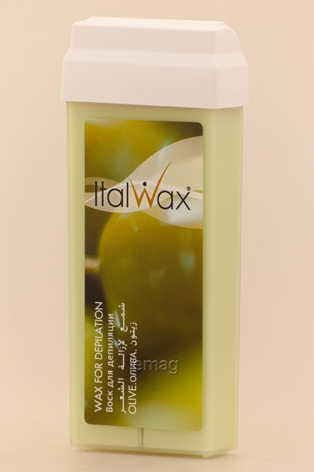 ItalWax Віск в касетах з широким роликом, 100 мл - Оліва, фото 1