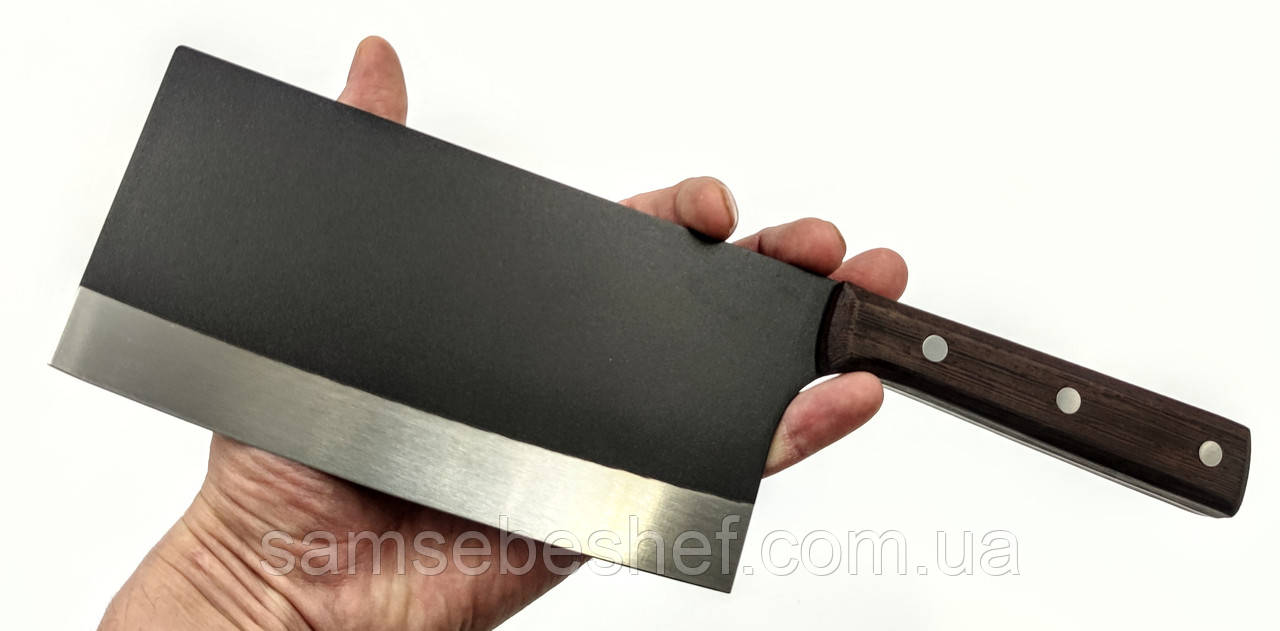 Китайський ніж-топірець Цай Дао для нарізки м'яса та овочів 17.5 см, фото 1