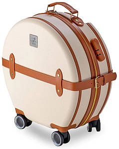 Кругла валіза Semi Line T5670-2 20" (S), 27 л (Ecru/Brown)