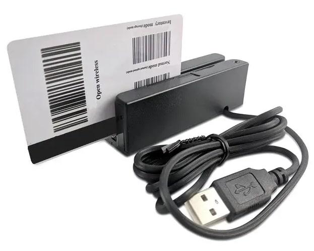 Зчитувач магнітних смуг карт MSR mini, 3 доріжки, універсальний, чорний
