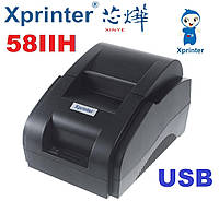 Принтер чеков Xprinter XP-58IIH USB 58мм, без обреза чека