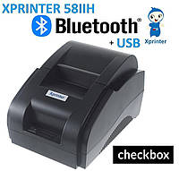 Принтер чеков Xprinter XP-58IIH Bluetooth + USB 58мм, без обреза чека