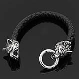 Браслет Вовки Одина (жгут шкіра), фото 4