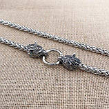 Кулон молот Тора з вовками ОТ на ланцюгу (С) (подвійне плетіння), фото 3