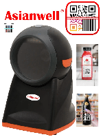 Стационарный сканер 1D і 2D CMOS сканер штрих-кодів, QR коду проводной Asianwell AW-8602