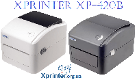 Принтер етикеток Xprinter XP-420B USB до 108мм, чорний