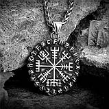 Кулон Вегвізир у Рунічному колі (сталь), фото 2