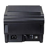 Принтер етикеток Xprinter XP-330B і чеків USB до 80мм, чорний, фото 5