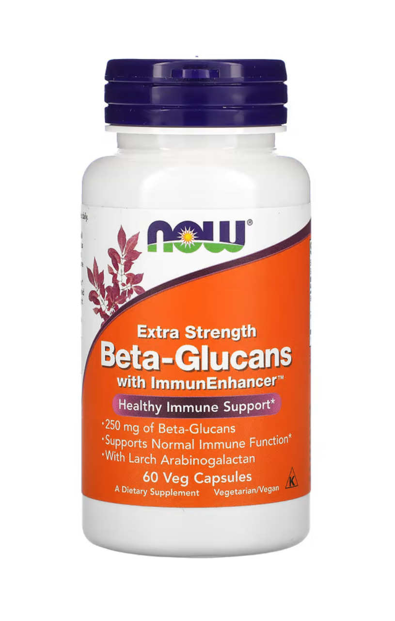 Now Extra Strength Beta-Glucans with ImmunEnhancer 250 mg 60 Veg Caps