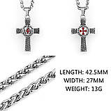 Кулон Хрест Тамплієрів (сталь), фото 4