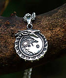 Кулон Змій і Вовки - Уроборос Інь Янь (сталь), фото 2