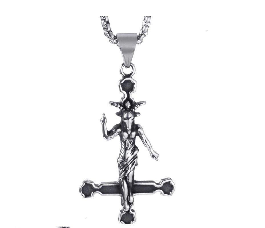 Кулон Хрест Бафомета (сталь), фото 1