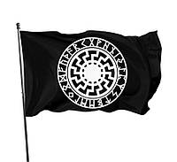 Флаг Черное Солнце в руническом круге