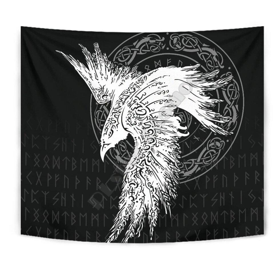 Гобелен Ворон із рунами, фото 1