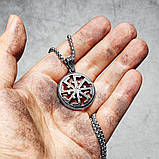 Кулон Чорне Сонце Подвійне (інь янь) (сталь), фото 3