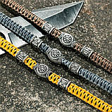 Браслет Вегвізир Руни подвійне плетіння Паракорд (метал), фото 5