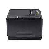 Принтер чеків Xprinter XP-Q300/ XP-Q800 LAN Ethernet+USB+rs232 80мм, обріз, чорний, фото 4