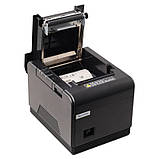 Принтер чеків Xprinter XP-Q300/ XP-Q800 LAN Ethernet+USB+rs232 80мм, обріз, чорний, фото 5