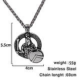 Кулон Спарта Леонід версія 2 бюст (сталь), фото 2