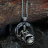 Кулон Спарта Леонід версія 2 бюст (сталь), фото 3