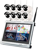 Комплект IP камер BESDER 8 камери Wi-Fi 2MP LCD екран 12" CCTV  MODEL:  6003MW-JAT8CH wifi