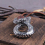 Кулон Змія-Нескінченності (сталь) об'ємний, фото 2