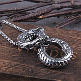 Кулон Змія-Нескінченності (сталь) об'ємний, фото 3