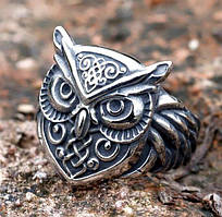 Кільце Прстень Сова (сталь) 8-9р