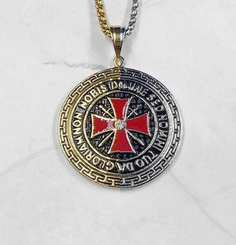 Кулон Тамплієра 2 варіанти (сталь), фото 1