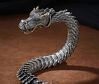 Ожерелье Дракона с чешуей (серебро)