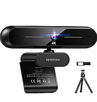 Веб-камера DEPSTECH 4K, веб-камера DW40 з мікрофоном, автофокусом, веб