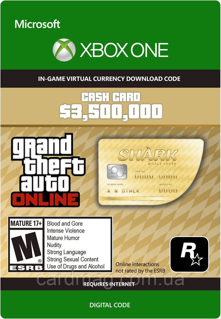 Grand Theft Auto Online: The Whale Shark Cash Card 3 500 000 Xbox Live Key GLOBAL