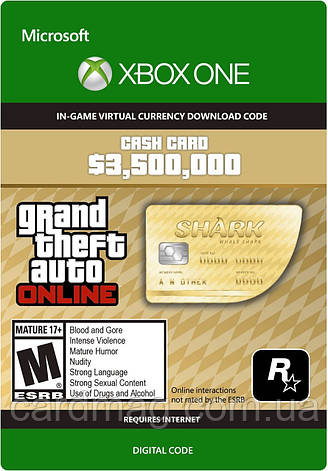Grand Theft Auto Online: The Whale Shark Cash Card 3 500 000 Xbox Live Key GLOBAL, фото 1