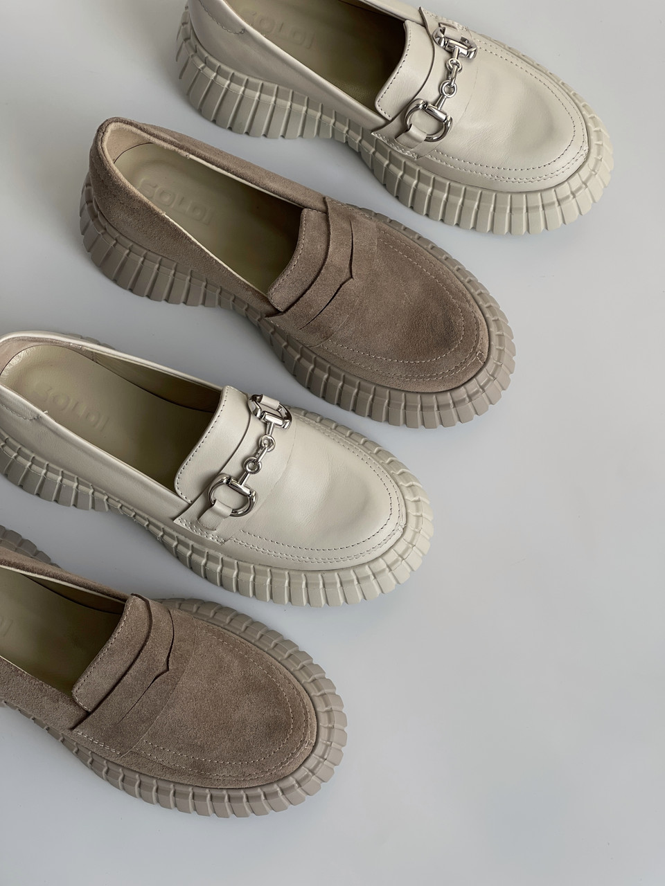 Лофери з натуральної замші та шкіри, фото 1