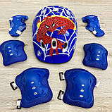Комплект захисту для дітей і підлітків, налокітники, наколінники, рукавички + ШЛЕМ, фото 5