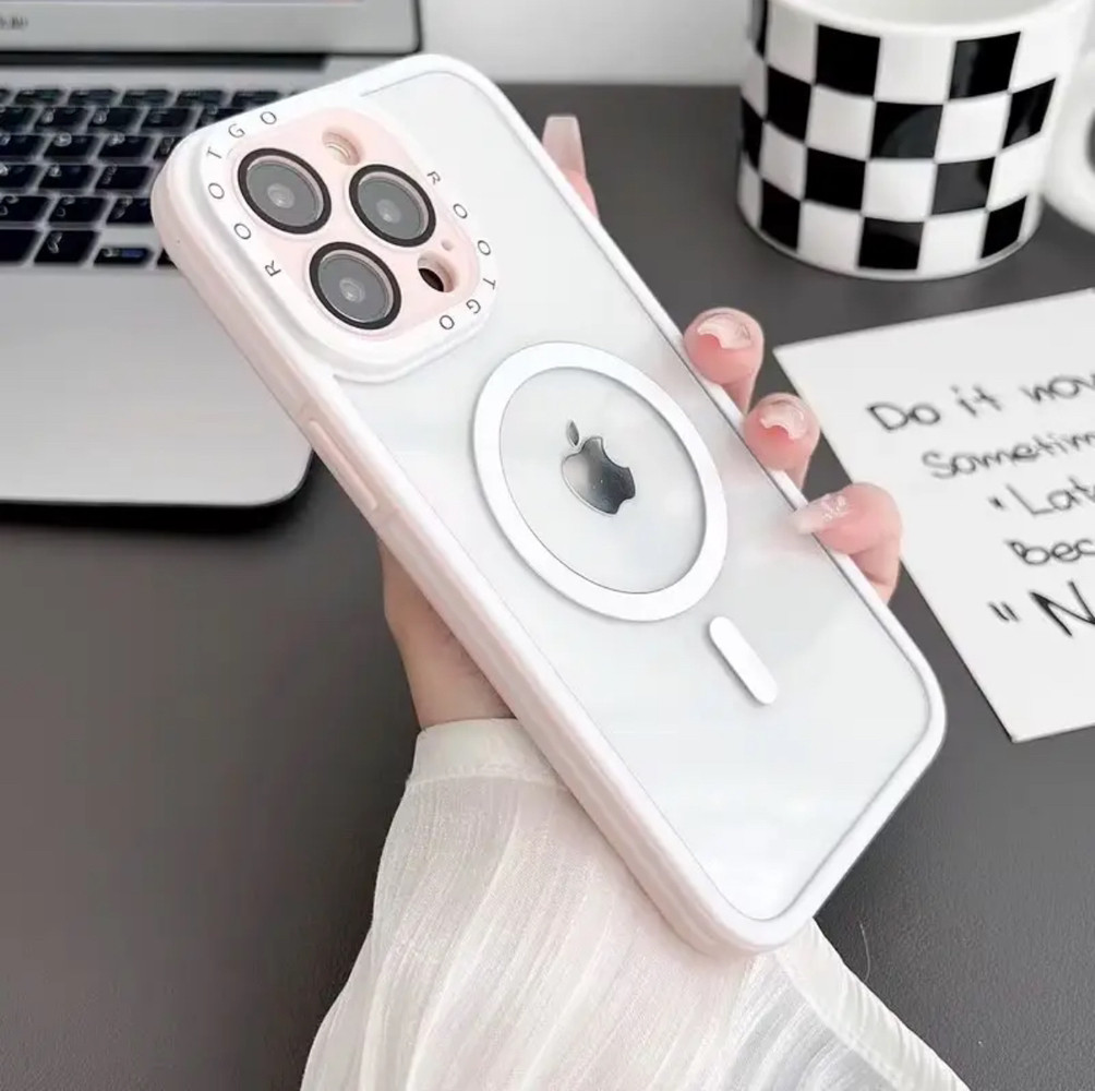 Чохол для Iphone 15 Pro MagSafe з підтримкою бездротового заряджання, рожевий