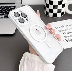 Чохол для Iphone 15 MagSafe кільце-магніт, white