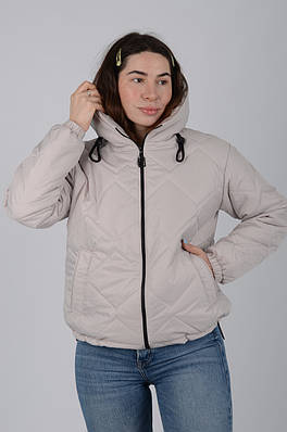 Куртка жіноча весняна коротка м-222 молочний