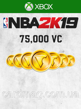 NBA 2K19 Virtual Currency (Xbox One) 75 000 Coins - Xbox Live Key - GLOBAL, фото 1